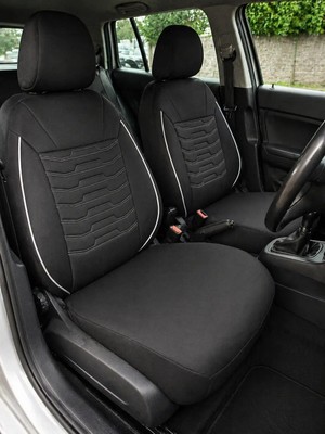 Yıldız Oto Koltuk Kılıfı Citroen C15 Uyumlu Siyah Pamuklu Kumaş Full Ortopedik Oto  Koltuk Kılıfı (Tam Takım Ön Arka )