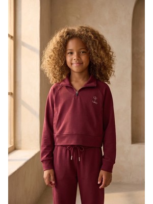 Katia & Bony Kız Çocuk Basıc Fluffy Sweatshirt Bordo