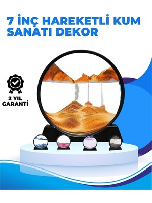Renas Store Döndürülebilir Dinamik Kum Tablosu – Stres Giderici Yüksek Kaliteli Cam ve Doğal Kum ile Sanatsal Masa Dekoru