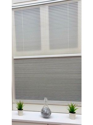 Yazar Home Honeycomb (Bal Peteği) Çiftli Sistem Gece-Gündüz %100 Karartma ve Isı Yalıtımlı Plise Perde - Beyaz (Sadece Vidalı Montaj)