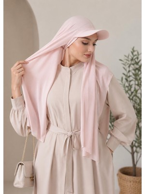 Wearflawless Siperli Sandy Şal, Hazır Pratik Tesettür Şal, Şapkalı Şal
