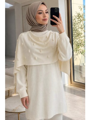 Julude Gülseli Kadın Tunik Pantolon Tesettür Ikili Takım P-00022761