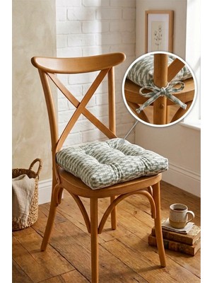 Dekomod 1 Adet Dijital Baskılı Bağcıklı Pofidik Sandalye ve Piknik Minderi Çok Amaçlı 40X40CM