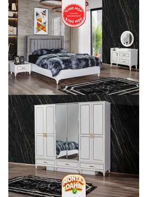 İmbaş Imbaş Papatya Yatak Odası Takımı %100MDF -Bazalı