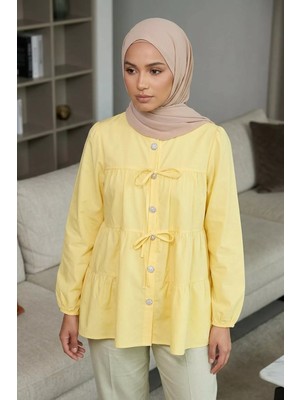 Julude Gülseli Bağcık Detaylı Tesettür Tunik P-00021788