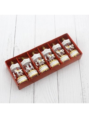 Renas Store Dekoratif 6'li Beyaz Mini Atlı Karınca