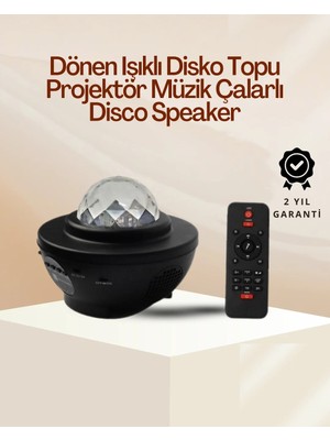 Astraltech Yıldız & Okyanus Dalga Projektörü – Bluetooth / USB Hoparlörlü