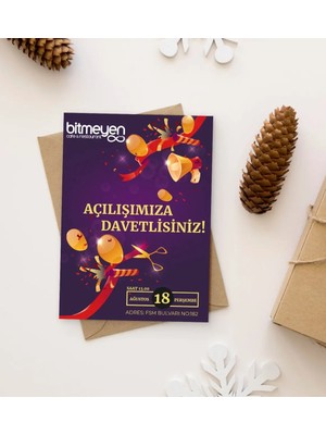 Usm Firmalara Özel Açılış Davetiyesi Model 4 (100 Adet)