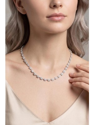 So CHIC Stella 18 Ayar Beyaz Altın Kaplama Gümüş Gerdanlık