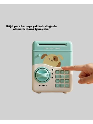 Astraltech Su Yeşili Atm Kasa Görünümlü Elektronik Şifreli Çocuk Kumbarası
