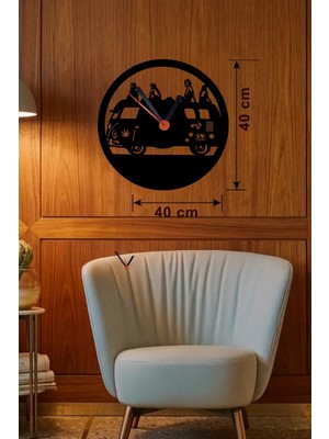 TeknoKapsül Fitness Motivasyon Tasarım Ahşap Duvar Saati - 40X40 cm Sporcu Hediyesi