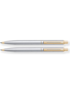 Sheaffer 325-9 Sentinel Tükenmez Kalem & Versatil Kalem Set Krom Altın