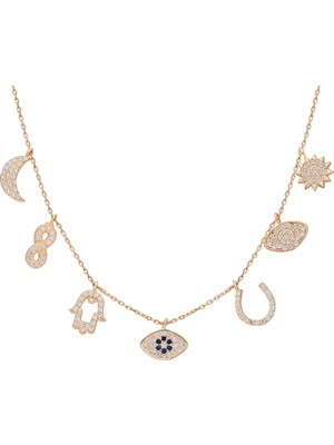 Eva Pırlanta Charm Kolye 718938 Rose