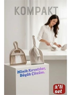 Renas Store Profesyonel 2'li Fırça Faraş Seti El Süpürgesi & Mini Kürek Toz Toplama Seti