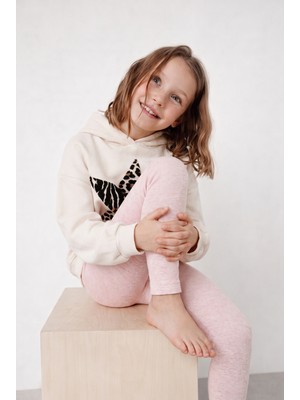 Bony Socks Içi Havlu Çocuk Tayt Pembe Melanj