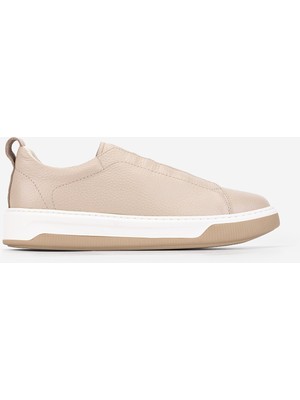 Valmenti Erkek Hakiki Deri Bej Floter Sneakers & Spor Ayakkabı 1212 2505 Erk Ayk Y26 Bej Fltr