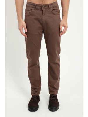 Dufy Erkek Slim Fit Kahve Pantolon
