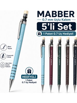 Mabber 0.7 Uçlu Kurşun Kalem 5 Adet