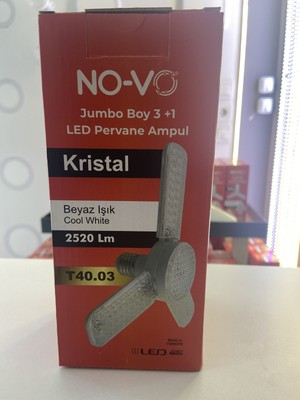 Novo Jumbo 3+1 Katlanir Kristal Pervane Ampül