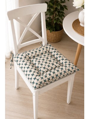 Dekomod 1 Adet Dijital Baskılı Bağcıklı Pofidik Sandalye ve Piknik Minderi Çok Amaçlı 40X40CM