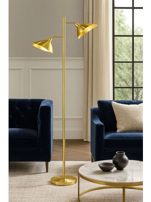 Venüs Nova Venüs Canopus | Modern Gold Metal Lambader| Gold Metal Başlık | Ayaklı Aydınlatma