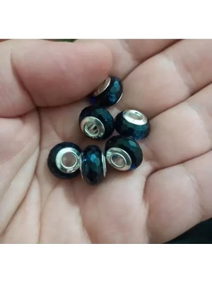 TeknoKapsül Bileklik ve Kolye Için Gümüş Kaplama Yuvarlak Charm