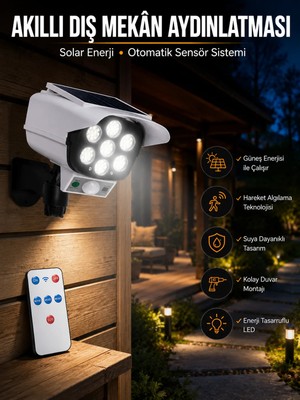 Valor Kamera Görünümlü Solar Lamba
