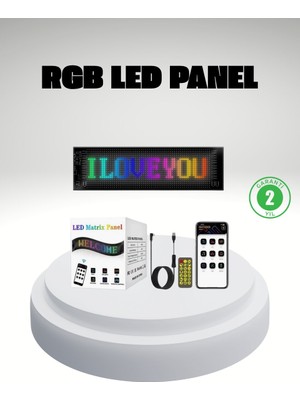 Renas Store Rgb LED Panel – Mobil Uyumlu Yazı ve Gıf Destekli USB Bağlantılı Dekoratif Ekran