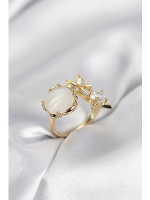Renas Store Gold Renk Kutup Yıldızı Model Kadın Yüzük 5886