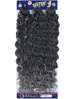 Renas Store Afro Daası  / Siyah Gri Ombreli T1B/GREY