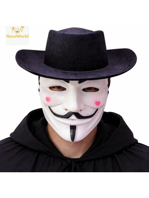 Renas Store Maske ve Şapka Seti – Anonim Stil Parti Maskesi