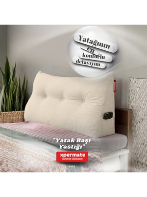 Xpermate Yatak Başı Yastığı Sırt ve Bel Destek Yastığı 90 cm Yaslanma ve Dinlenme Yastığı