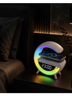 Renas Store Kablosuz Rgb Bluetooth Hoparlör USB Fm ve Aux Destekli Taşınabilir Ses Sistemi