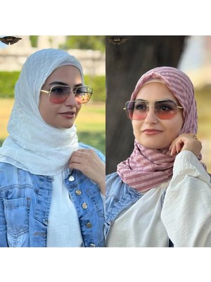 ALDAIYR 2jakarlı Pamuk Caz Eşarp 120X120 Pamuk
