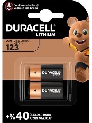 Renas Store Mey Ithalat® Duracell 123A 3 Volt Lityum Pil 2 Adet