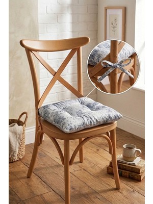 Dekomod 1 Adet Dijital Baskılı Bağcıklı Pofidik Sandalye ve Piknik Minderi Çok Amaçlı 40X40CM