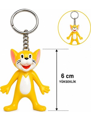 Renas Store Sevimli Sarı Kedi Figürlü Anahtarlık 6 cm