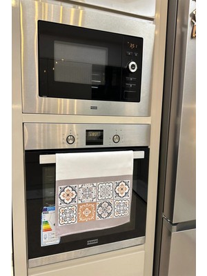 Aymira Home Dekoratif Mutfak Pamuklu Fırın Havlusu Özel Desenli Etnik Model 35X50 cm Yıkanabilir
