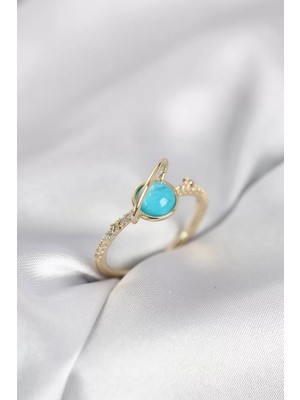 Renas Store Gold Renk Zirkon Taşlı Satürn Model Kadın Yüzük - TJ-BYK4056