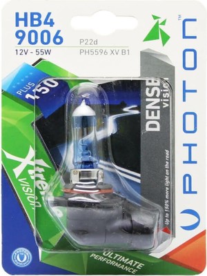 Bg Store Ampul Hb4 9006 12V 55W Xtreme Vision +%150 Fazla Işık (Tekli Blister) Pht PH5596 Xv B1