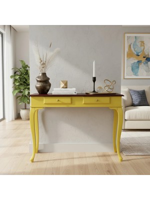 Roys Ahşap 110 cm Masif Lükens Sarı Ceviz Dresuar
