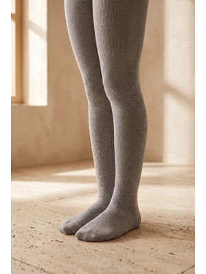 Bony Socks Kız Çocuk Simli Külotlu Çorap Gri