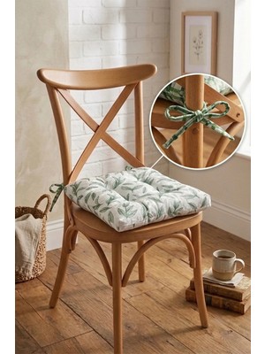 Dekomod 1 Adet Dijital Baskılı Bağcıklı Pofidik Sandalye ve Piknik Minderi Çok Amaçlı 40X40CM