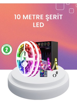 Renas Store 10 Metre Telefon Kontrollü Smart Şerit LED USB Rgb Kumandalı