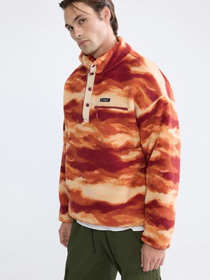 Lc Waikiki Yeni Sezon Dik Yaka Desenli Polar Erkek Sweatshirt