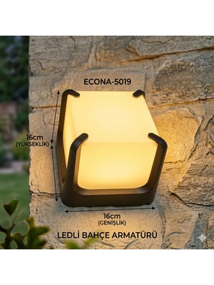 Econa Dekoratif Kare Küp Set Üstü Bahçe Aydınlatma Armatürü,set Üstü Dekoratif Aplik,baba Üstü,çim Ayd