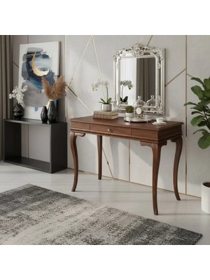 Roys Ahşap 110 cm Masif Rustik Ceviz Dresuar