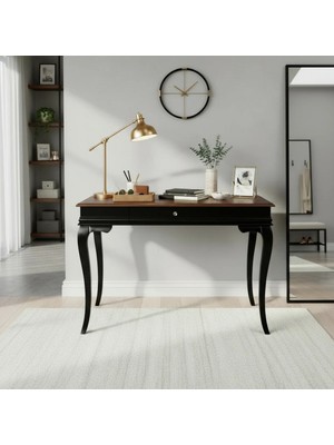 Roys Ahşap 100 cm Masif Rustik Siyah Ceviz Dresuar