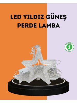 Renas Store 3x3 Metre Yıldız Peri LED Perde Işık Romantik Dekorasyon
