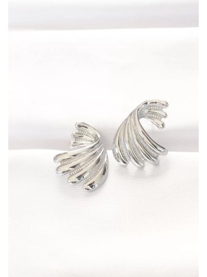 Renas Store Pirinç Gümüş Renk Küpe - TJ-BKP8884